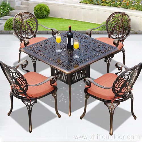 Cast Balcony Chair outdoor dining set for 8